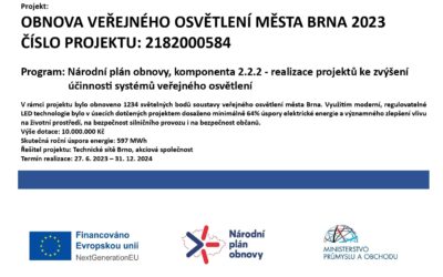 Obnova VO města Brna 2023
