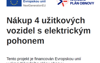 Nákup 4 užitkových vozidel s elektrickým pohonem